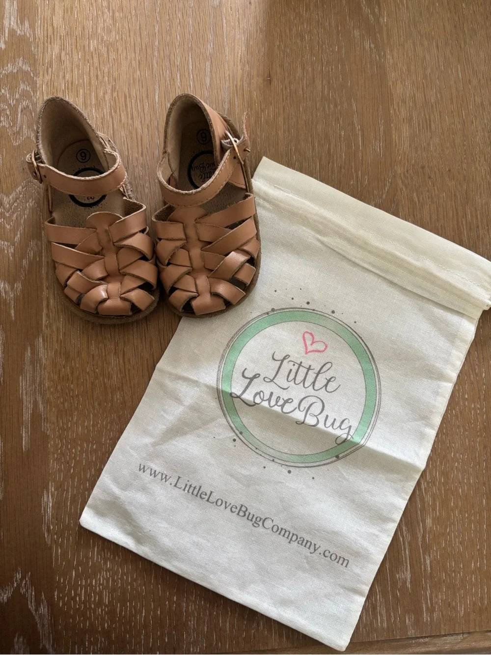 Little Love Bug Ella Tan Sandals